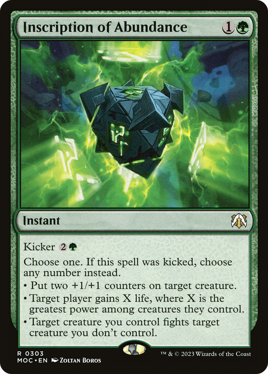 Inscription of Abundance (MOC-303) - March of the Machine Commander