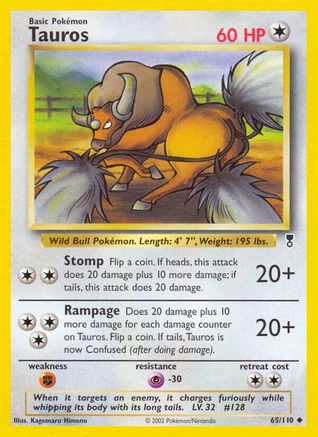 Tauros 065/110 - Legendary Collection Reverse Holofoil - Uncommon