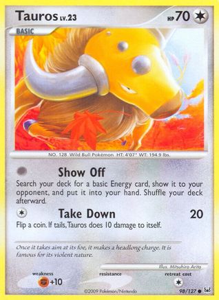 Tauros 098/127 - Platinum Reverse Holofoil - Common