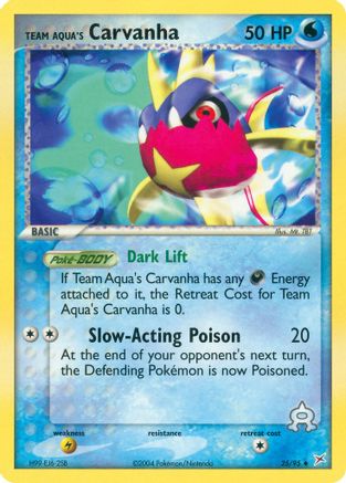 Team Aqua's Carvanha - 25/95  - Team Magma vs Team Aqua Normal