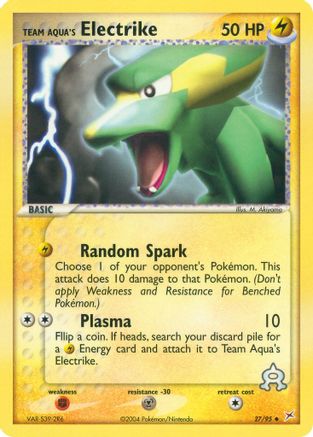 Team Aqua's Electrike - 27/95  - Team Magma vs Team Aqua Normal
