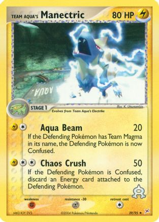 Team Aqua's Manectric - 29/95  - Team Magma vs Team Aqua Reverse Holofoil