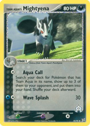 Team Aqua's Mightyena - 30/95  - Team Magma vs Team Aqua Reverse Holofoil
