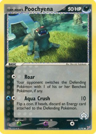 Team Aqua's Poochyena - 55/95  - Team Magma vs Team Aqua Reverse Holofoil