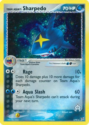 Team Aqua's Sharpedo - 5/95  - Team Magma vs Team Aqua Reverse Holofoil