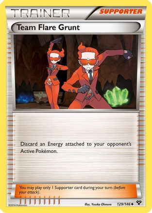 Team Flare Grunt - 129/146 - XY Base Set Normal