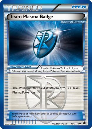 Team Plasma Badge (Team Plasma) (104/116) - Plasma Freeze Reverse Holofoil - Uncommon