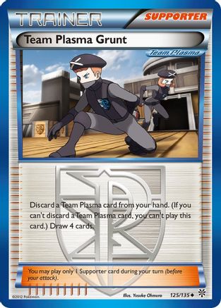 Team Plasma Grunt (Team Plasma) (125/135) - Plasma Storm Reverse Holofoil - Uncommon