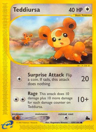 Teddiursa 109 - Skyridge Normal - Common