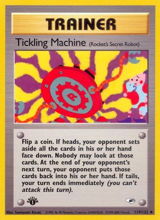 Tickling Machine 119/132 - Gym Heroes 1st Edition - Uncommon