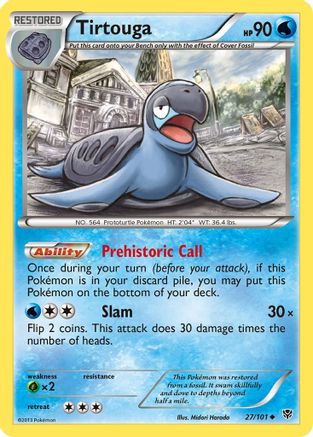 Tirtouga (27/101) - Plasma Blast Reverse Holofoil - Uncommon