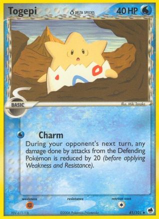 Togepi δ 41/101 - Dragon Frontiers Reverse Holofoil