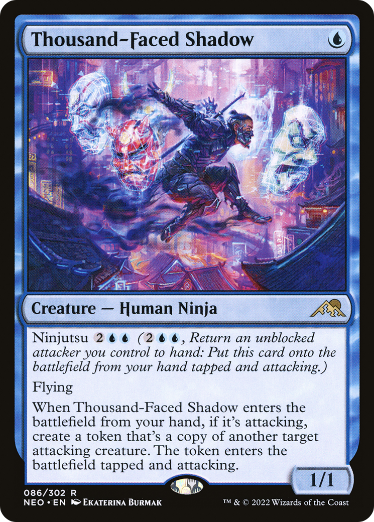 Thousand-Faced Shadow (NEO-086) - Kamigawa: Neon Dynasty Foil