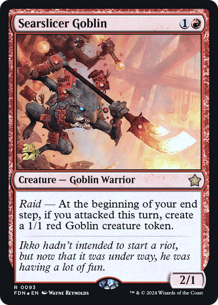 Searslicer Goblin (PRE-093) - Foundations Promos (Prerelease) Foil