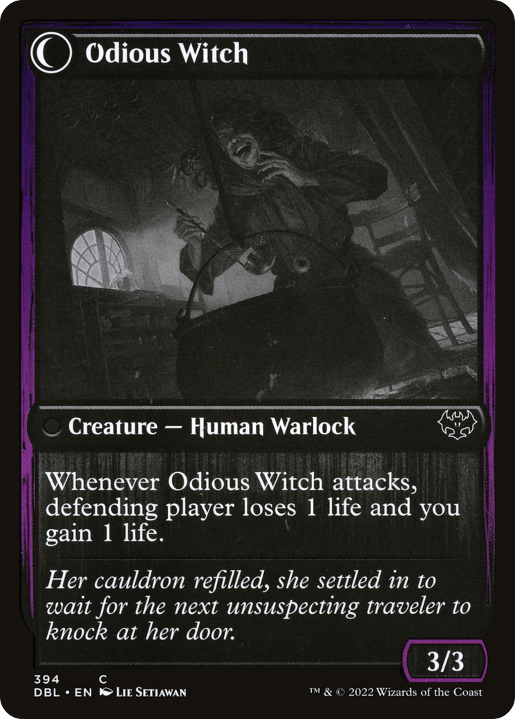 Ragged Recluse // Odious Witch (DBL-394) - Innistrad: Double Feature: (Double Faced Transform) Foil