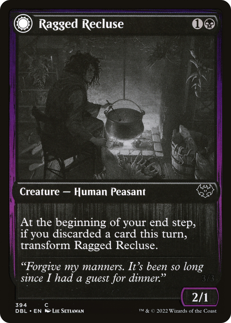 Ragged Recluse // Odious Witch (DBL-394) - Innistrad: Double Feature: (Double Faced Transform)