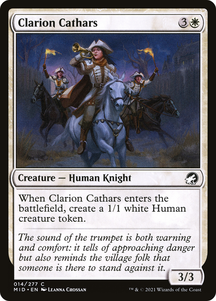 Clarion Cathars (MID-014) - Innistrad: Midnight Hunt Foil