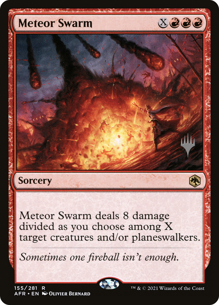 Meteor Swarm (PPAFR-155P) - Adventures in the Forgotten Realms Promos (Promo Pack) Foil