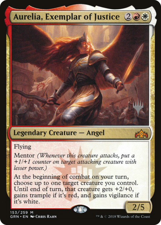 Aurelia, Exemplar of Justice (PPM20-153P) - Guilds of Ravnica Promos (Promo Pack)