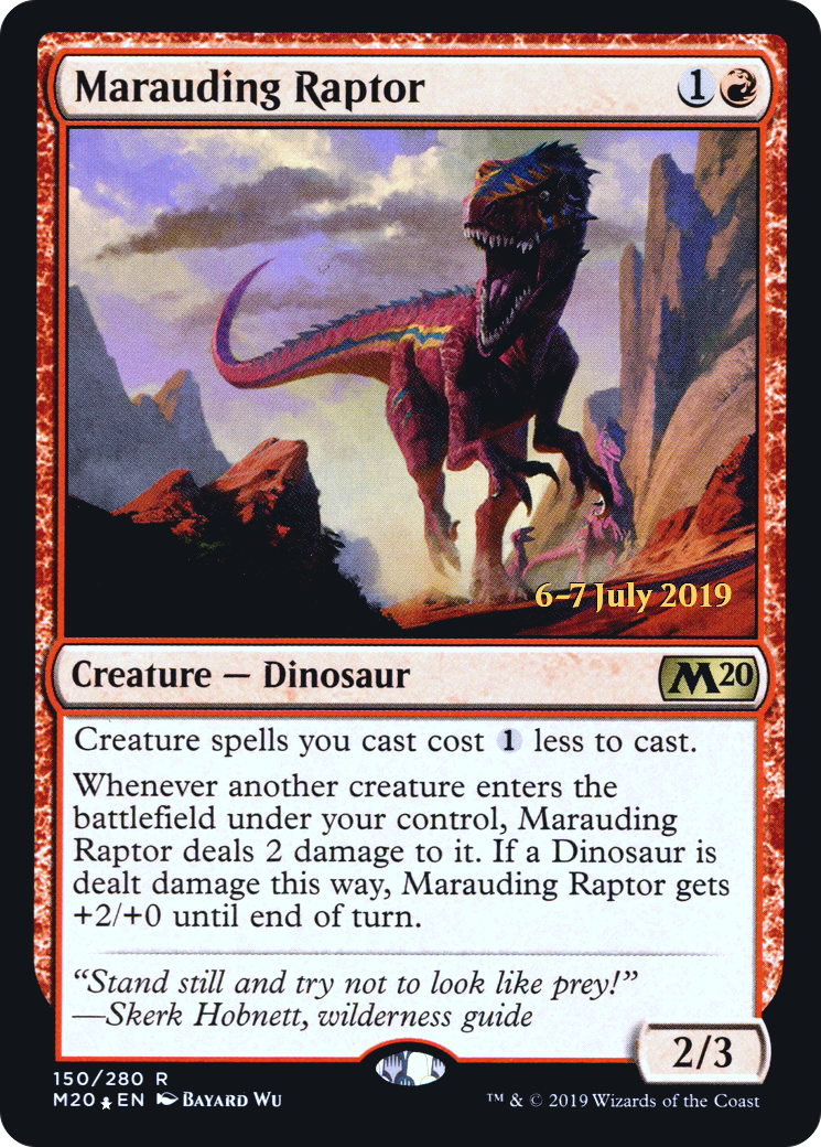 Marauding Raptor (PRE-150S) - Core Set 2020 Promos (Prerelease) Foil