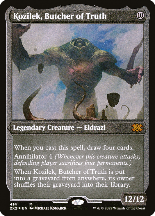 Kozilek, Butcher of Truth (2X2-414) - Double Masters 2022 Etched Foil