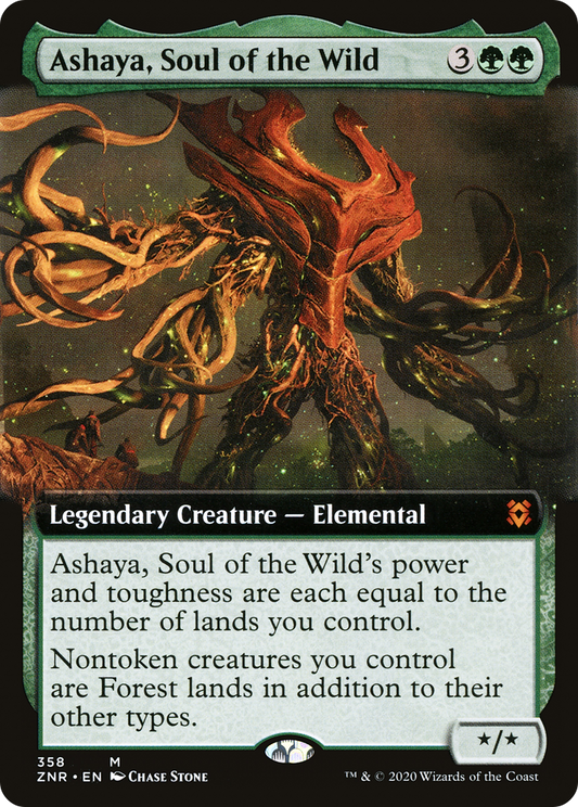 Ashaya, Soul of the Wild (ZNR-358) - Zendikar Rising: (Extended Art)