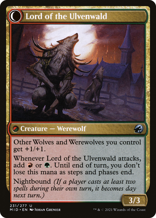 Kessig Naturalist // Lord of the Ulvenwald (MID-231) - Innistrad: Midnight Hunt: (Double Faced Transform)