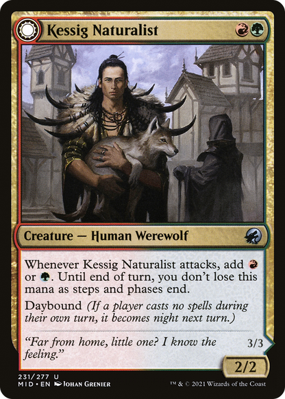 Kessig Naturalist // Lord of the Ulvenwald (MID-231) - Innistrad: Midnight Hunt: (Double Faced Transform) Foil