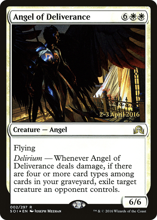 Angel of Deliverance (PRE-02S) - Shadows over Innistrad Promos (Prerelease) Foil