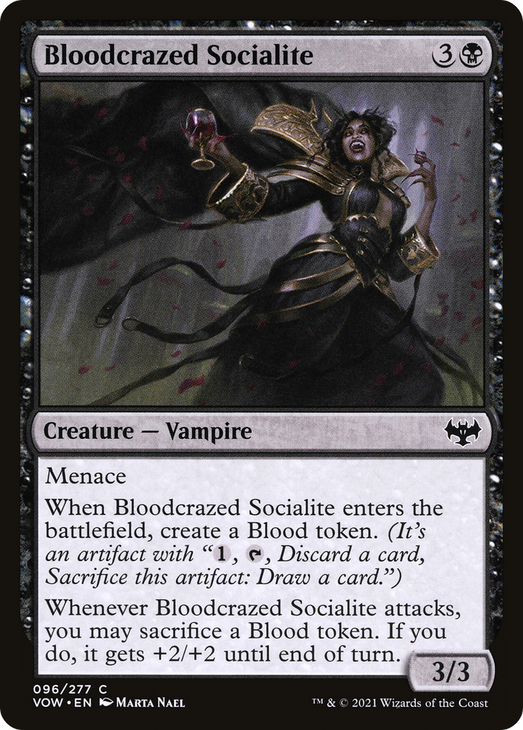 Bloodcrazed Socialite  (VOW-096) - Innistrad: Crimson Vow Foil