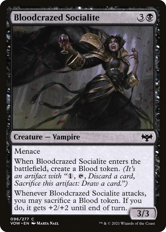 Bloodcrazed Socialite  (VOW-096) - Innistrad: Crimson Vow Foil