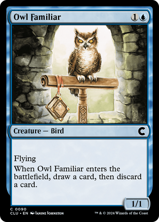 Owl Familiar (CLU-090) - Ravnica: Clue Edition