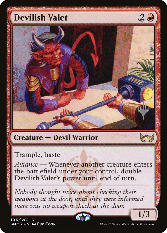 Devilish Valet (PSNC-105P) - Streets of New Capenna Promos Foil