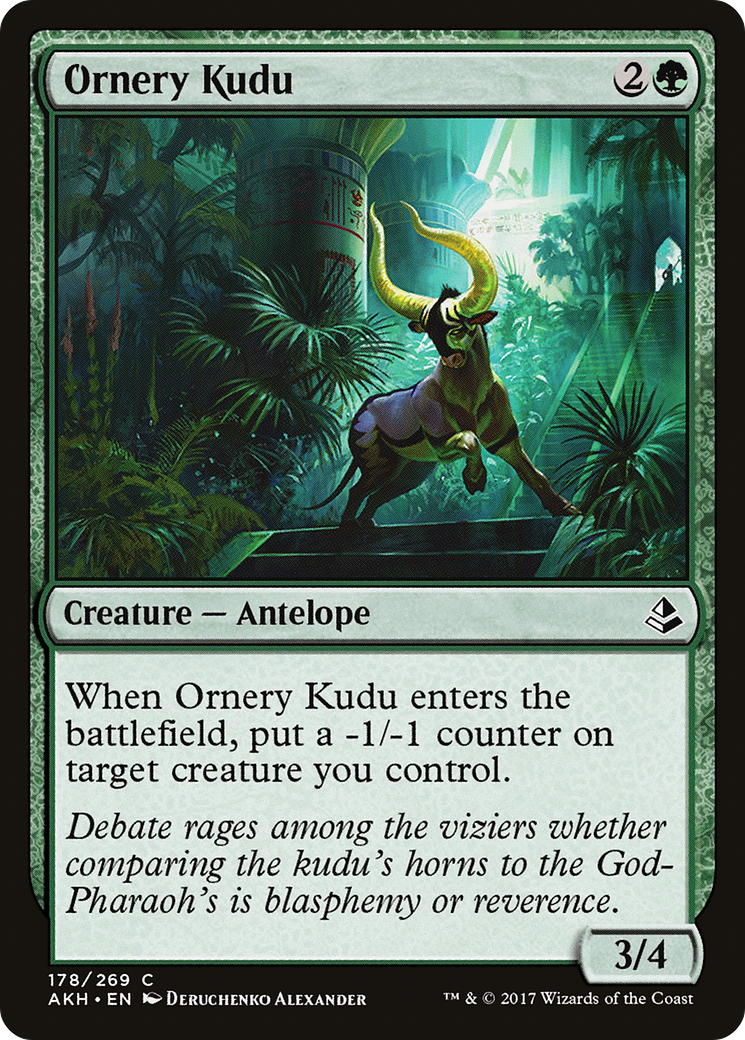 Ornery Kudu (AKH-178) - Amonkhet Foil