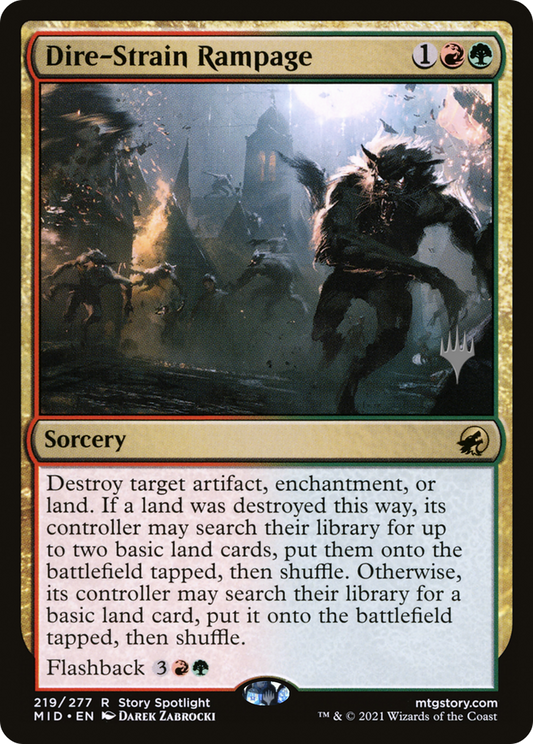 Dire-Strain Rampage (PMID-219P) - Innistrad: Midnight Hunt Promos