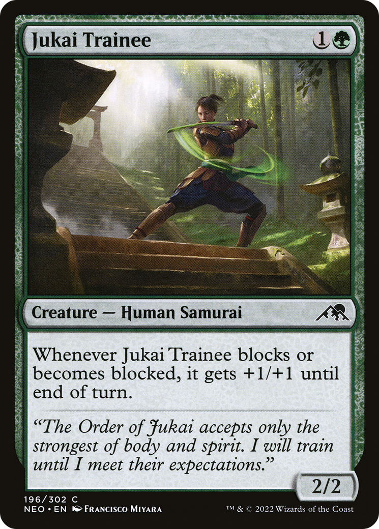 Jukai Trainee (NEO-196) - Kamigawa: Neon Dynasty Foil