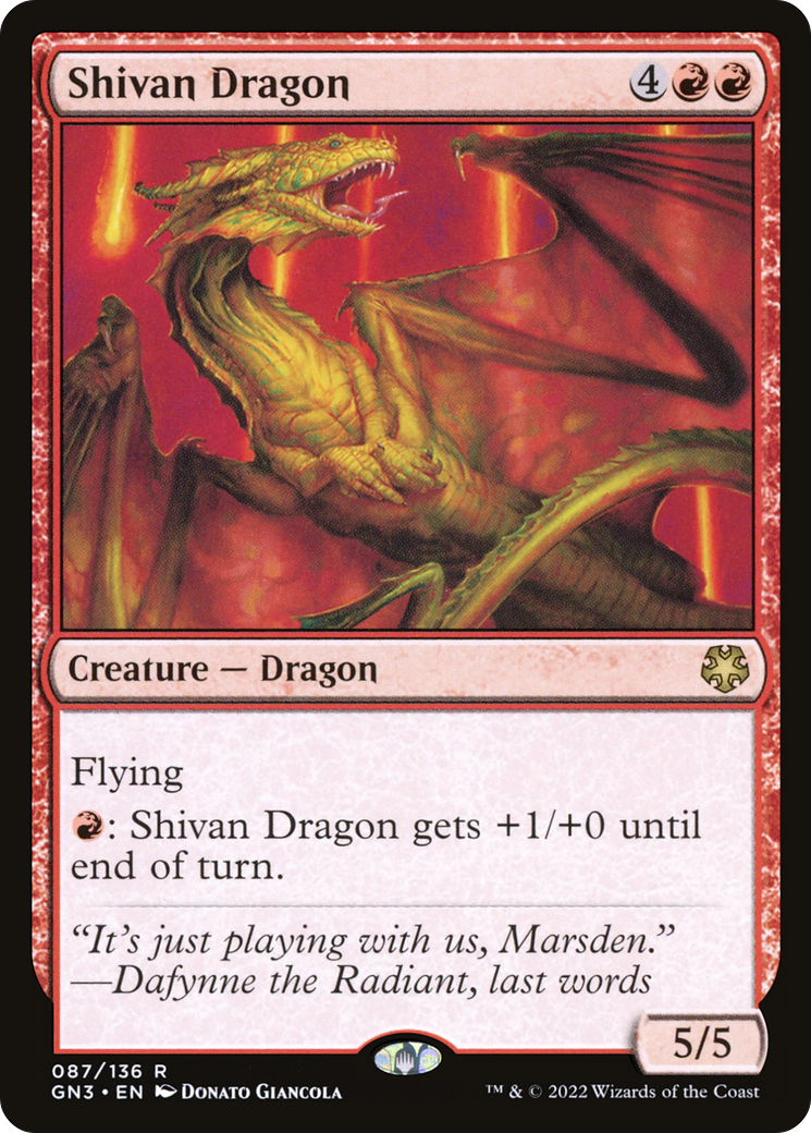 Shivan Dragon (GN3-087) - Game Night: Free-for-All