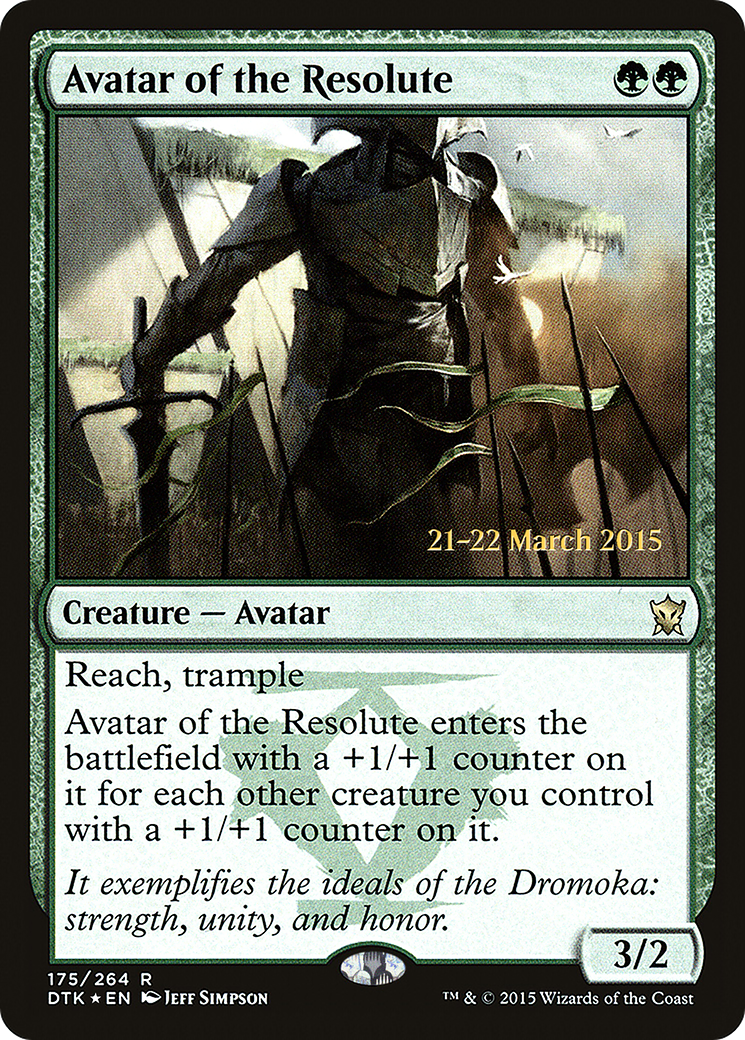 Avatar of the Resolute (PRE-175S) - Dragons of Tarkir Promos (Prerelease) Foil