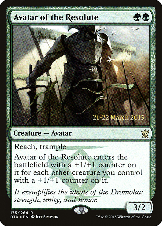 Avatar of the Resolute (PDTK-175S) - Dragons of Tarkir Promos Foil