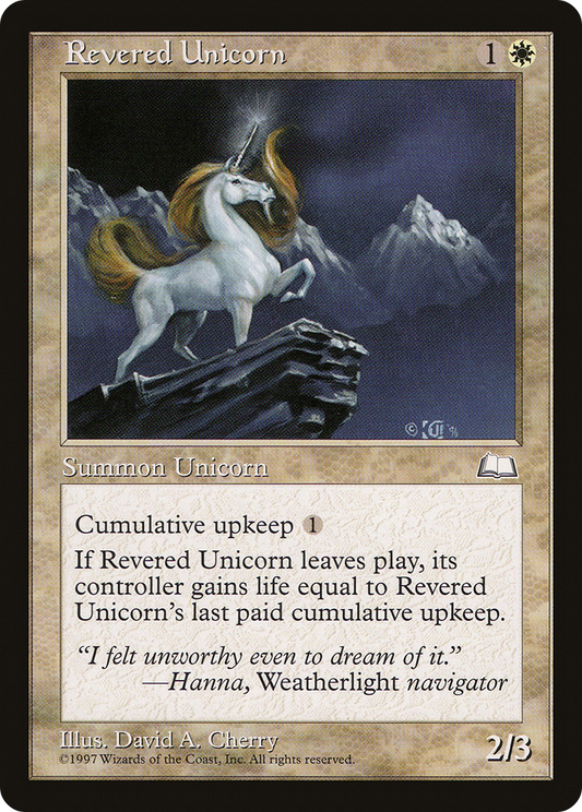 Revered Unicorn (WTH-023) - Weatherlight