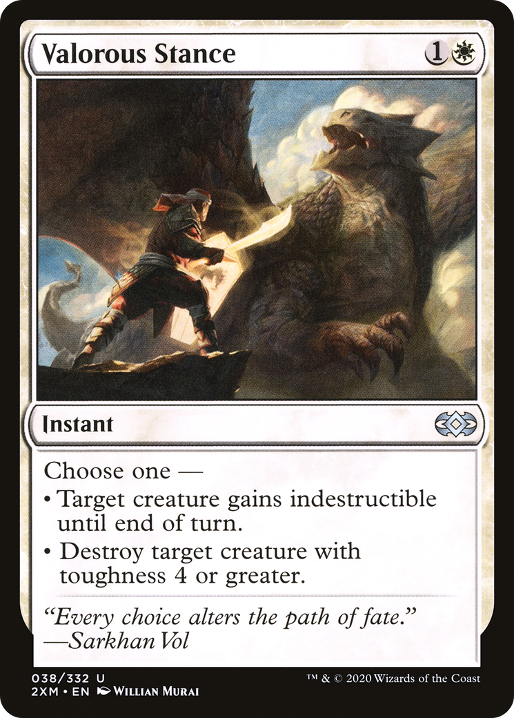 Valorous Stance (2XM-038) - Double Masters Foil