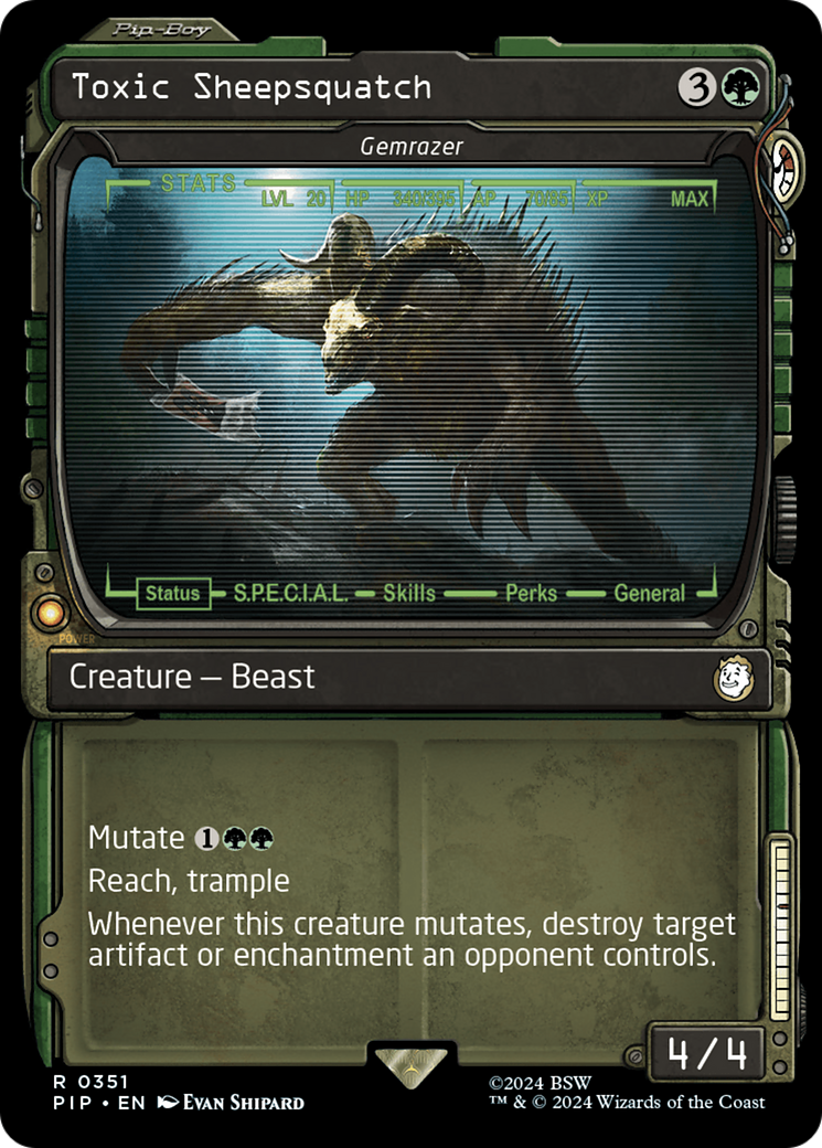 Gemrazer (PIP-351) - Fallout / Toxic Sheepsquatch: (Showcase) Foil