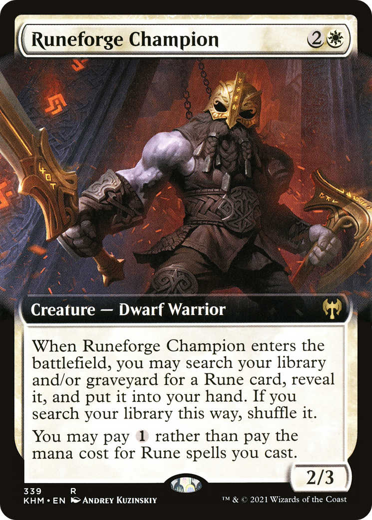 Runeforge Champion  (KHM-339) - Kaldheim: (Extended Art) Foil