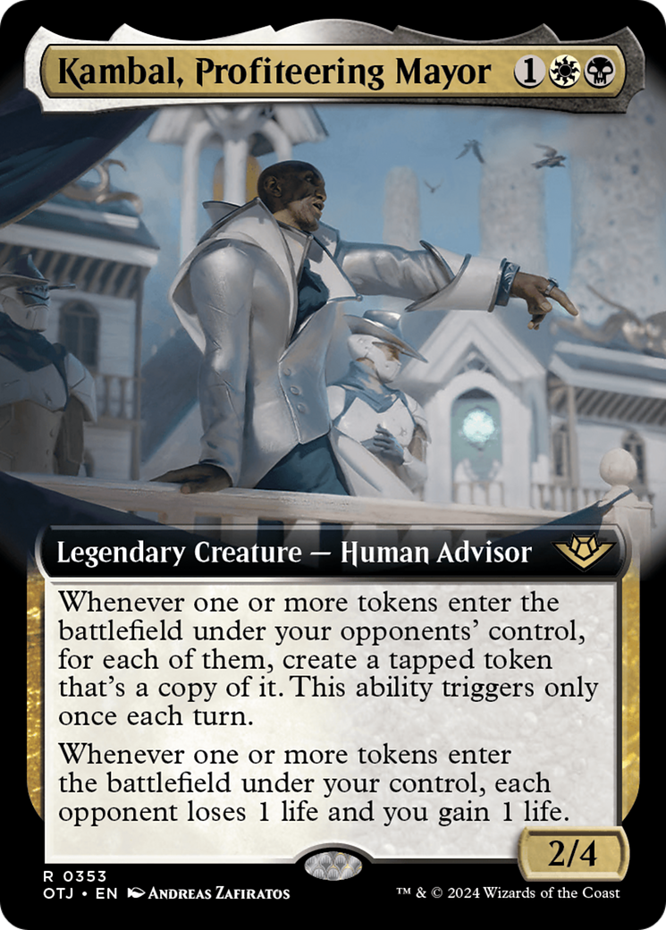 Kambal, Profiteering Mayor (OTJ-353) - Outlaws of Thunder Junction: (Extended Art) Foil