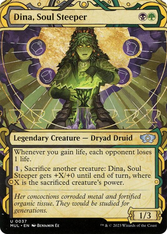 Dina, Soul Steeper (MUL-037) - Multiverse Legends: (Showcase) (Borderless) Foil