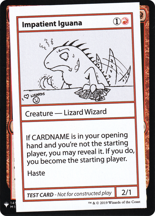 Impatient Iguana (CMB1-055) - Mystery Booster Playtest Cards 2019