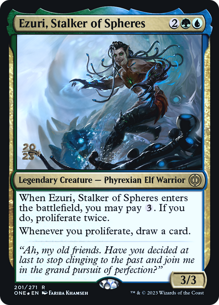 Ezuri, Stalker of Spheres (PONE-201S) - Phyrexia: All Will Be One Promos Foil