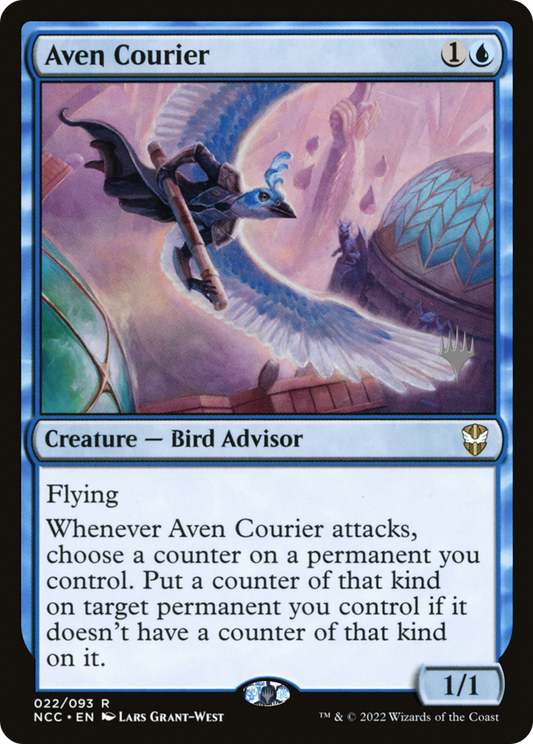 Aven Courier (PPSNC-022) - New Capenna Commander Promos (Promo Pack) Foil