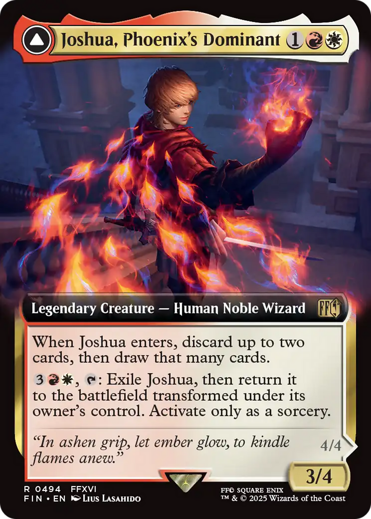 Joshua, Phoenix's Dominant (Extended Art) (FIN-494) - FINAL FANTASY: (Extended Art) Foil