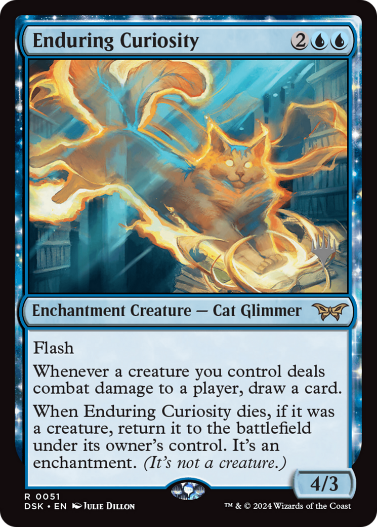 Enduring Curiosity (PPDSK-051) - Duskmourn: House of Horror Promos Foil (Promo Pack)